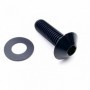 Vis tete bombee en Inox A4 M6 x (1.00mm) x 16mm Noir DLC