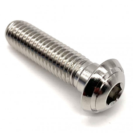 A4 Stainless Steel Button Head  Bolt M8 x (1.25mm) x 30mm - DIN 7380